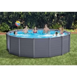 Intex Piscina Elevada Desmontable Con Panel De Grafito 26384 Ex 26382 Redonda 478x124 Cm -Intex 11183339 3