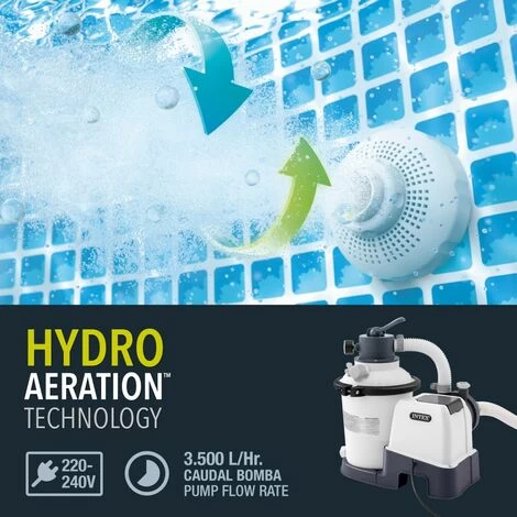 Depuradora Arena Krystal Clear 3.500 L/h INTEX 7 Depuradora Arena Krystal Clear 3.500 L/h INTEX - Imagen 5