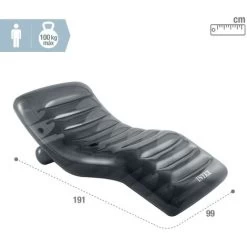 Tumbona Hinchable Premium Gris Para Piscina 191x99 Cm INTEX -Intex 91927032 4