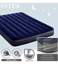 Intex Colchon Inflable Afelpado Camping Pesca Hinchable Dormir -Intex D NQ NP 624602 MCO71009131085 082023 O