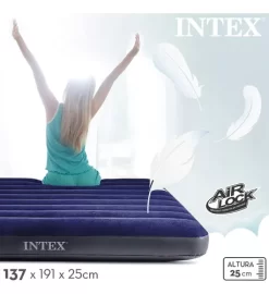 Intex Colchon Inflable Afelpado Camping Pesca Hinchable Dormir -Intex D NQ NP 629709 MCO71009258259 082023 O