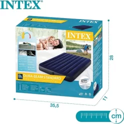 Intex Colchon Inflable Afelpado Camping Pesca Hinchable Dormir -Intex D NQ NP 765089 MCO70972971668 082023 O