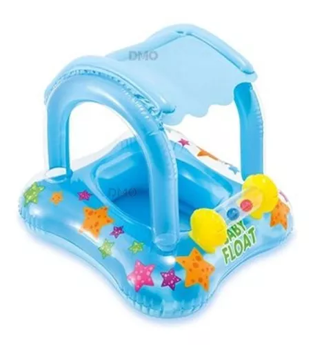 Flotador Infantil Con Techo Cuadrado Para Sol Bebe Intex