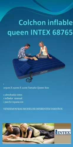 68765 Colchón Queen Intex 152x203x22 Almohada Inflador -Intex D NQ NP 9000 MCO20010221105 112013 O