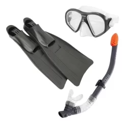 Set De Buceo Snorkel Careta Y Aletas Intex 55957 Original